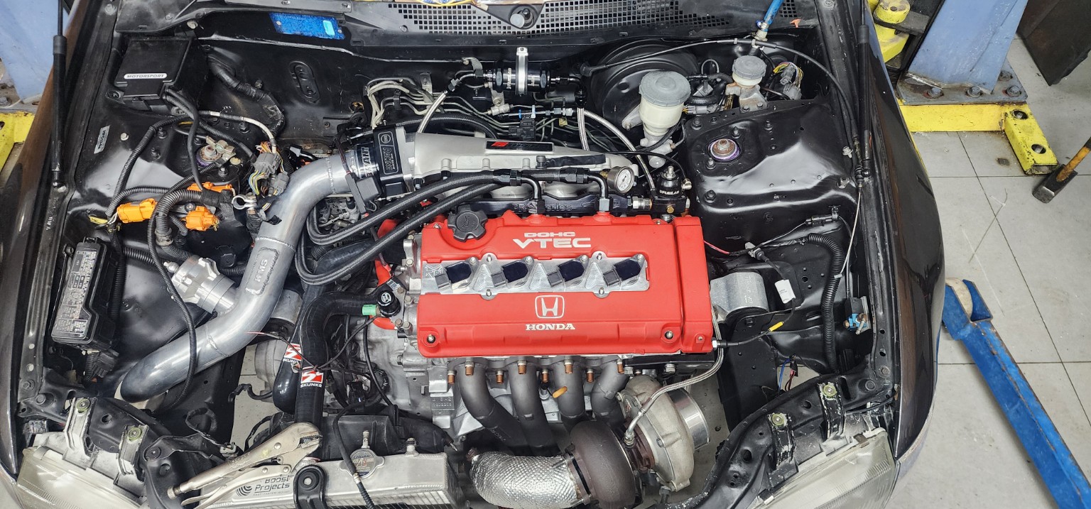 Turbocharged Honda engine
