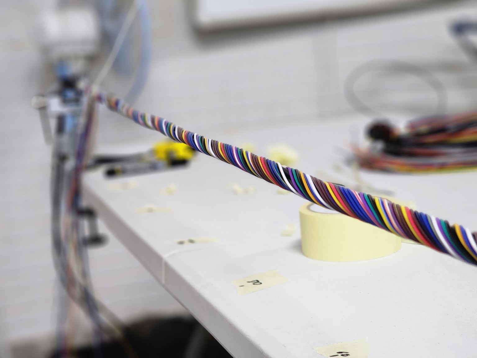 Custom wiring harness being built